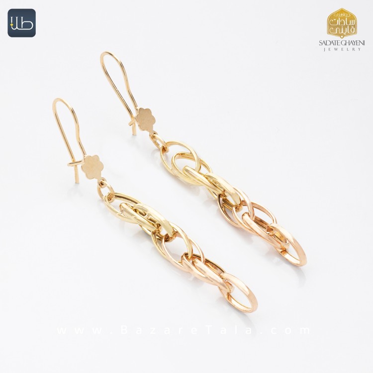 گوشواره طلا شقایق (کد 3912)