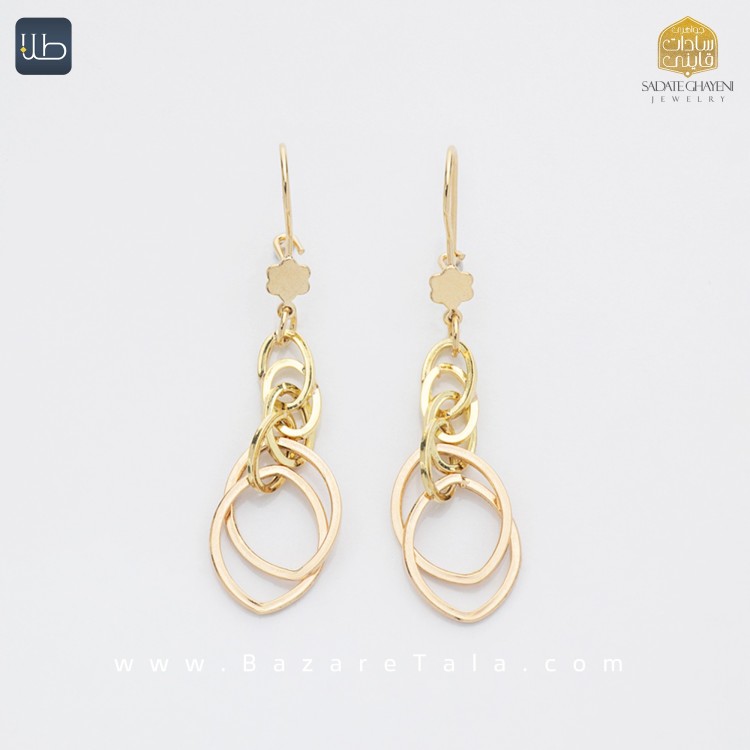گوشواره طلا شقایق (کد 3913)