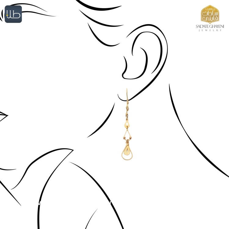 گوشواره طلا آویزی (کد 3869)