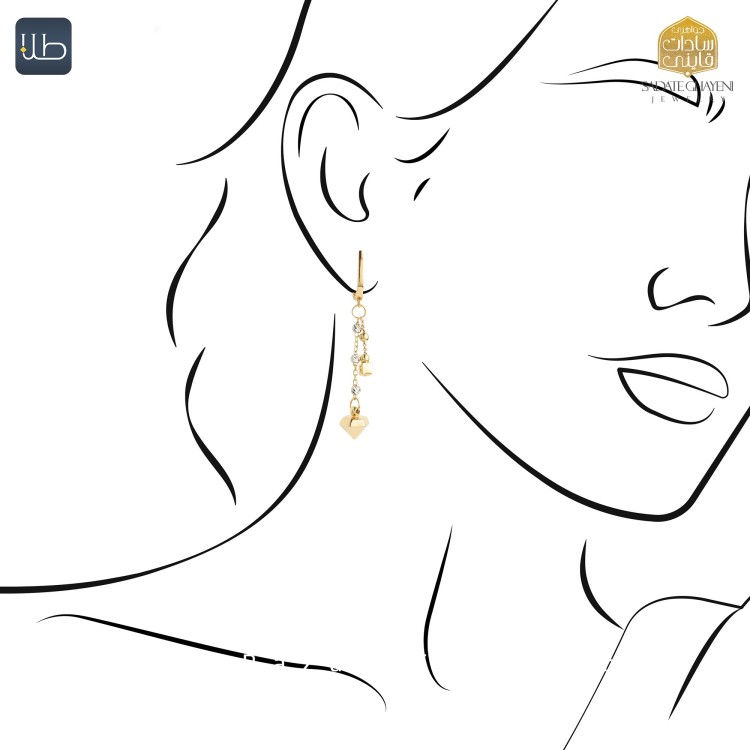 گوشواره طلا ویوا (کد 3893)