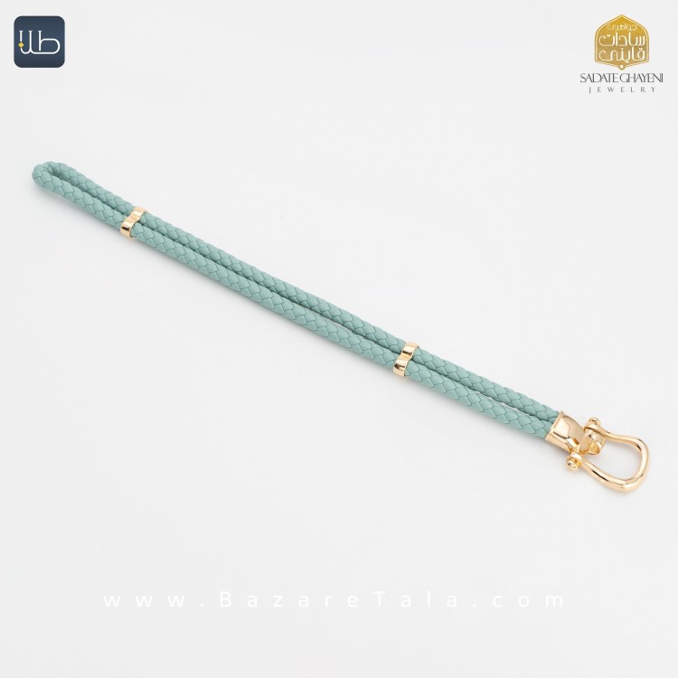 دستبند طلا چرمی (کد 4326)