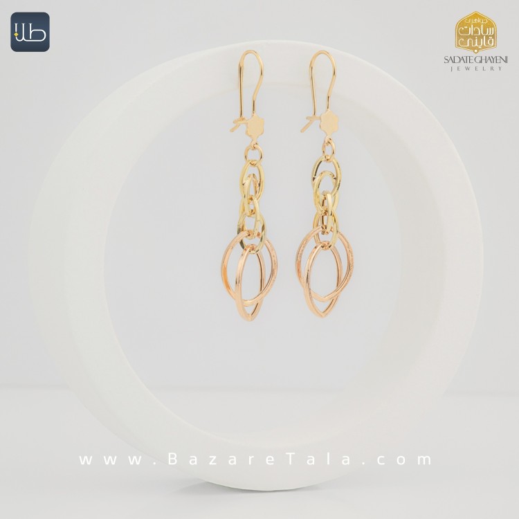 گوشواره طلا شقایق (کد 3913)