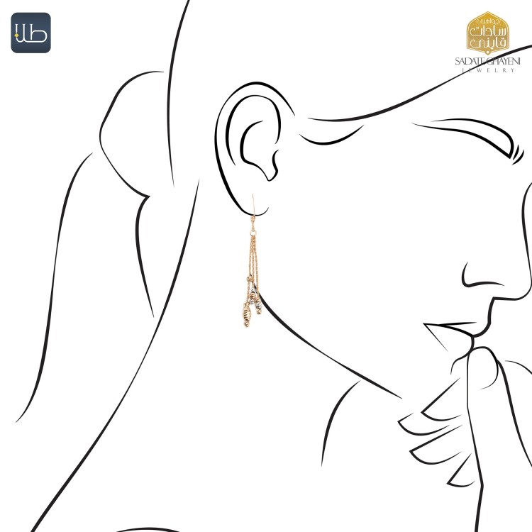 گوشواره طلا دوریکا (کد 3880)