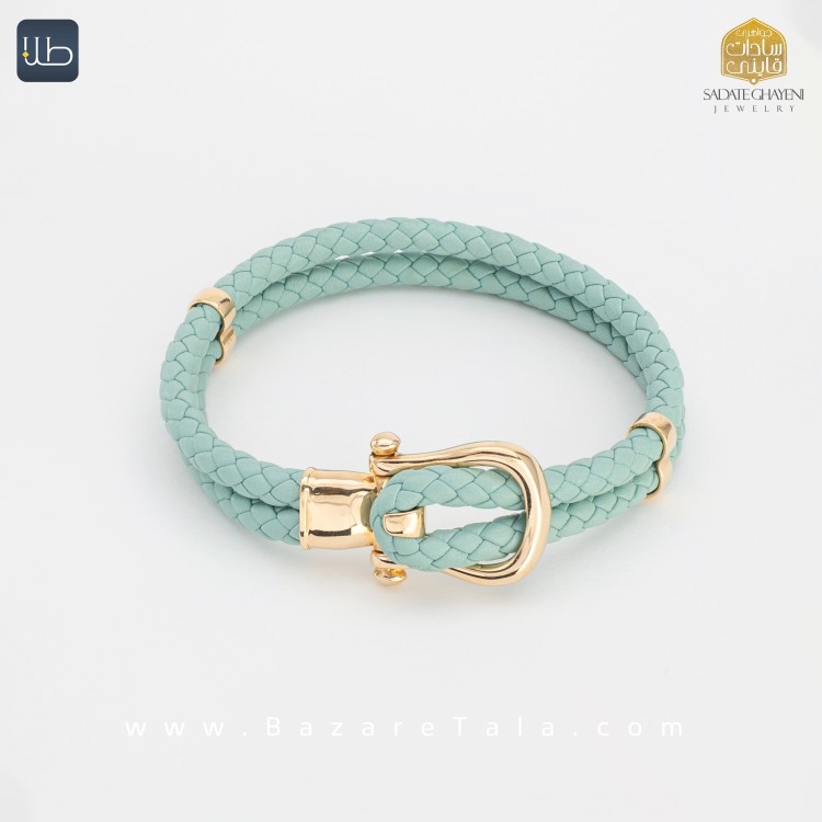 دستبند طلا چرمی (کد 4326)