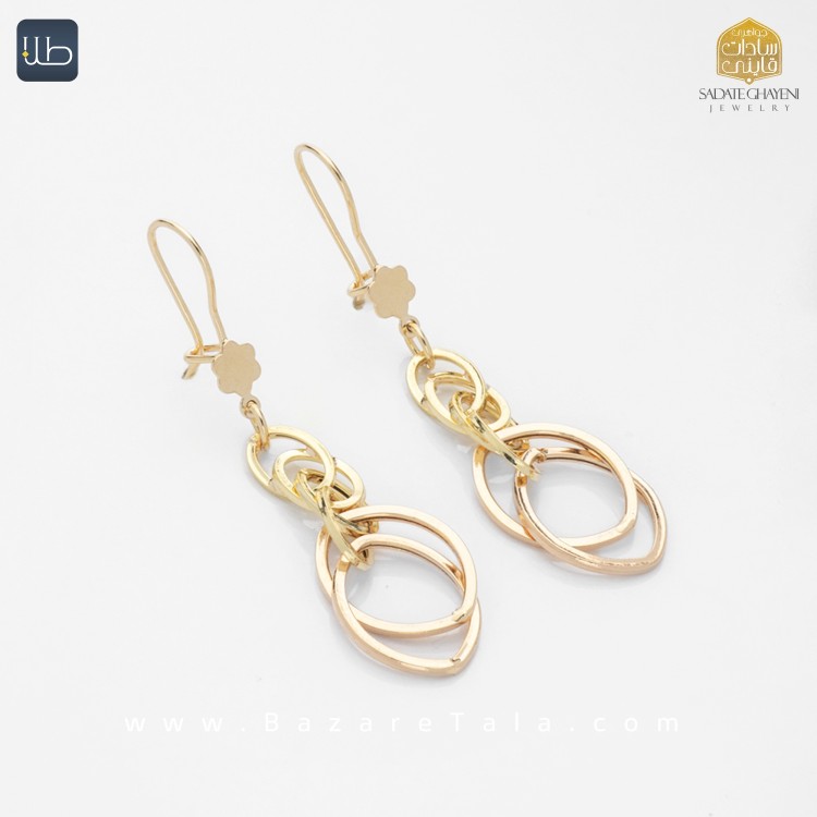 گوشواره طلا شقایق (کد 3913)