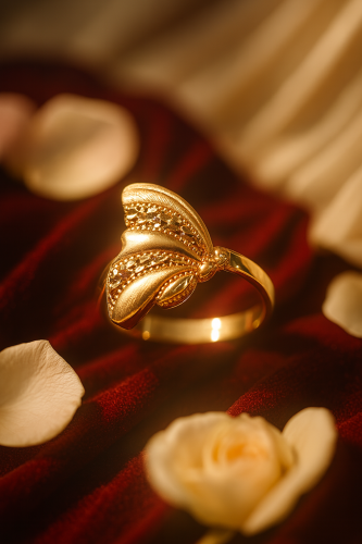 انگشتر پروانه شمس گلد (کد 5512)