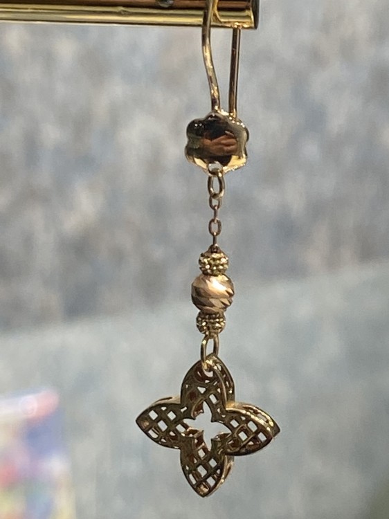 گوشواره آویز رز (کد 5497)