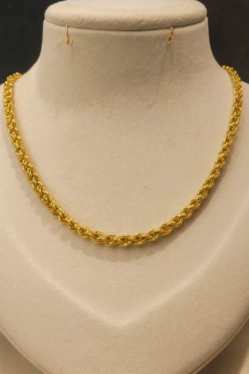 زنجیر طلای طنابی سوپر گلستانه (کد 5546)