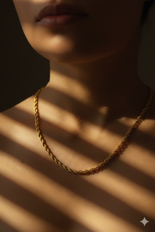 زنجیر طلای طنابی سوپر گلستانه (کد 5546)