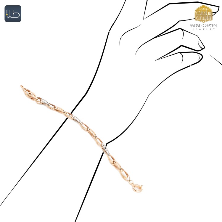 دستبند طلا جی تاش (کد 4379)