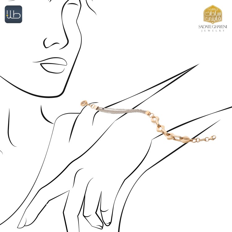 دستبند طلا شال (کد 4500)