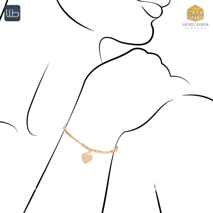 دستبند طلا طرح تیفانی (کد 4498)