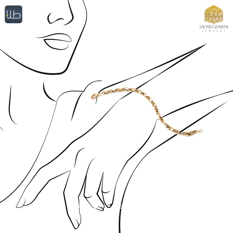 دستبند طلا جی تاش (کد 4378)