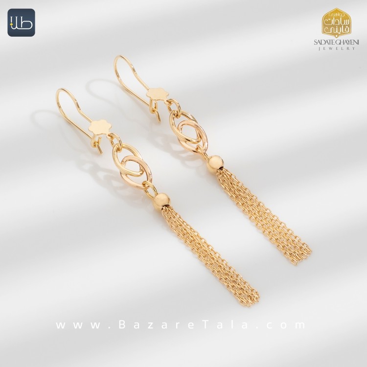 گوشواره طلا ونزو (کد 4460)