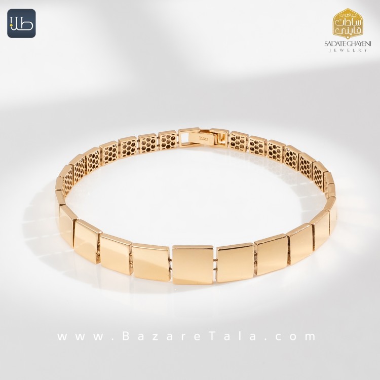 دستبند طلا طرح رولکس (کد 4522)