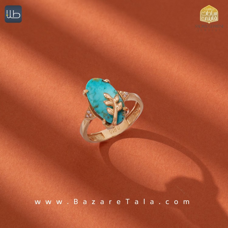 انگشتر طلای فیروزه (کد 4018)