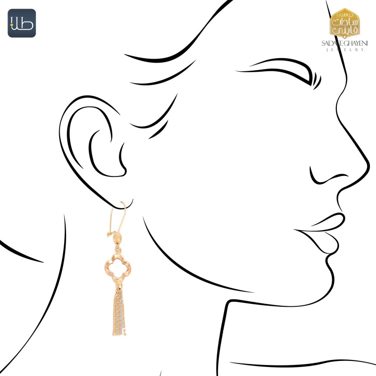 گوشواره طلا اریانا (کد 4305)