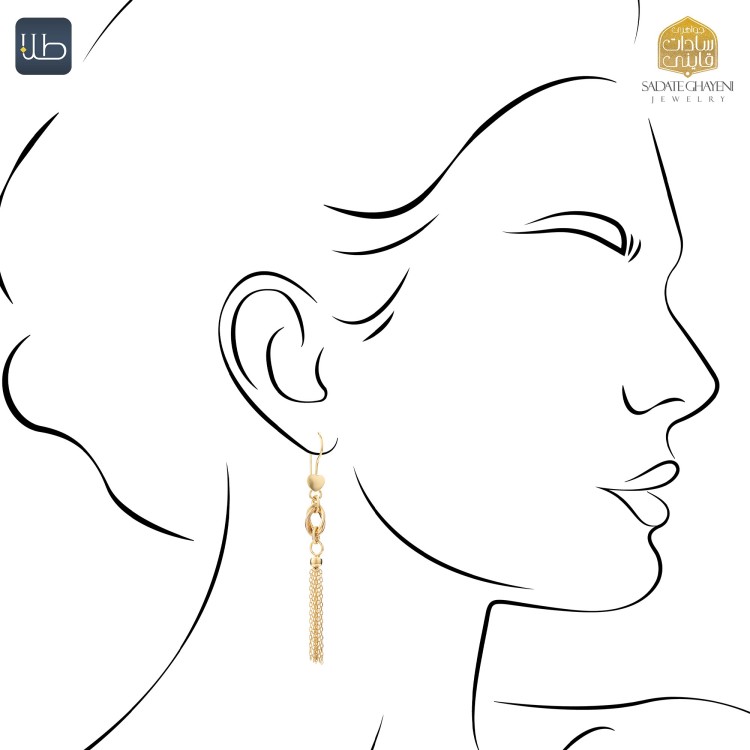 گوشواره طلا ونزو (کد 4459)