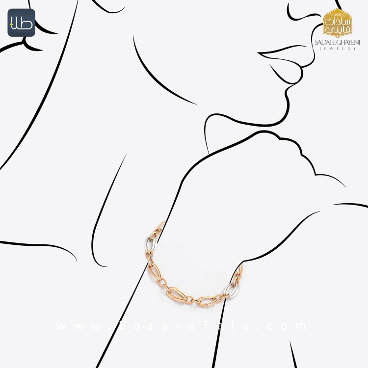 دستبند طلا هالوی (کد 4287)