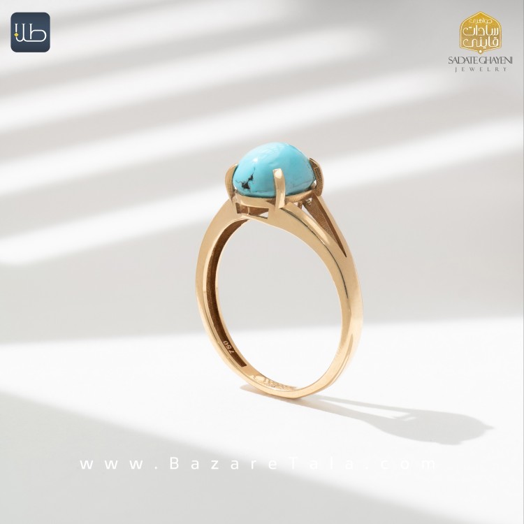 انگشتر طلای فیروزه (کد 4019)
