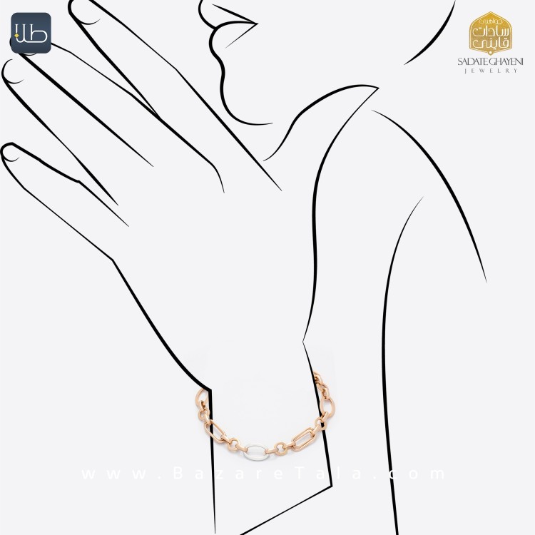 دستبند طلا هالوی (کد 4288)