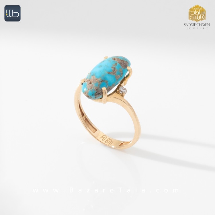 انگشتر طلا فیروزه (کد 3929)