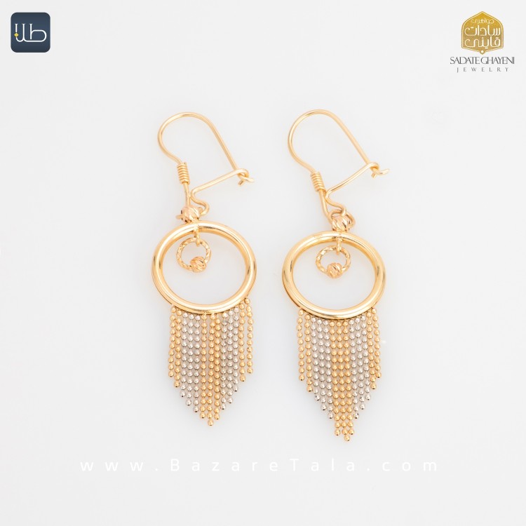 گوشواره طلا توربافت (کد 4307)