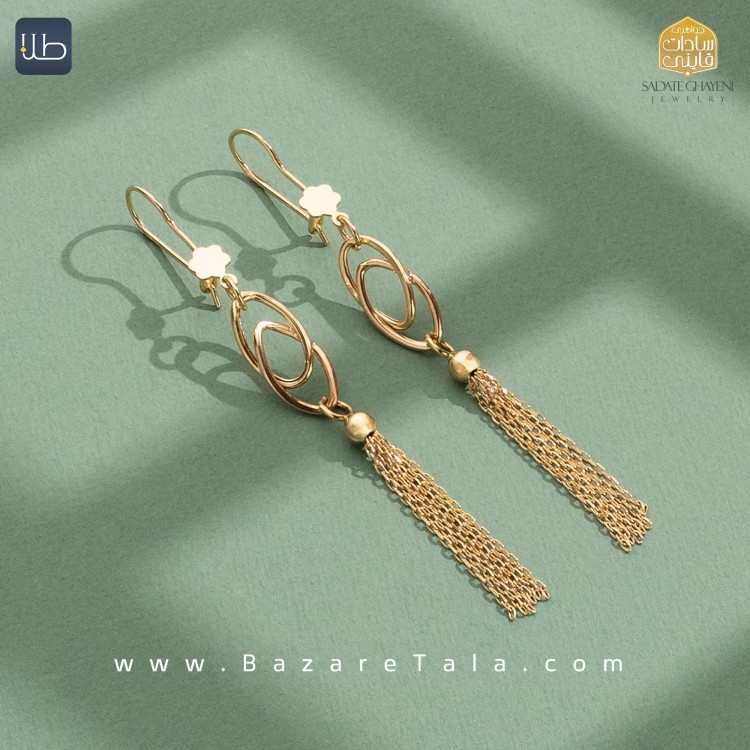 گوشواره طلا ونزو (کد 4458)