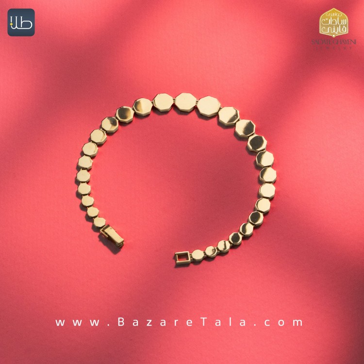 دستبند طلا طرح رولکس (کد 4521)