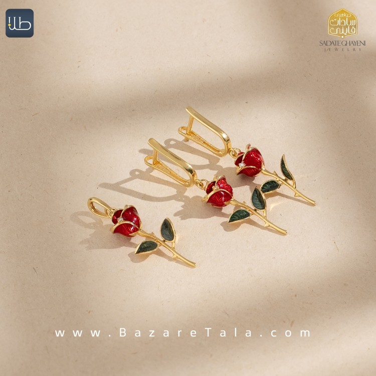 نیم ست طلا انارکی (کد 4281)