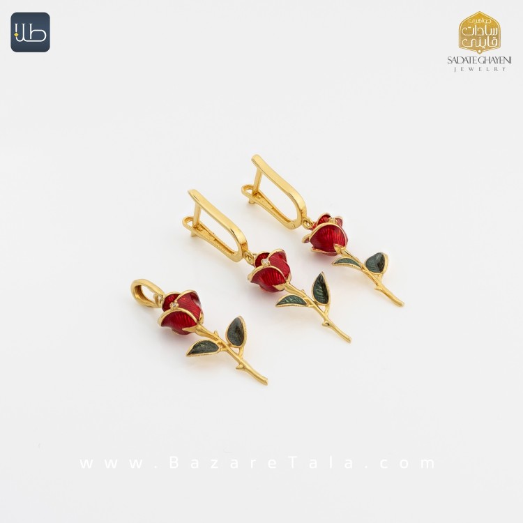 نیم ست طلا انارکی (کد 4281)