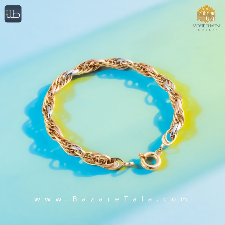 دستبند طلا جی تاش (کد 4377)