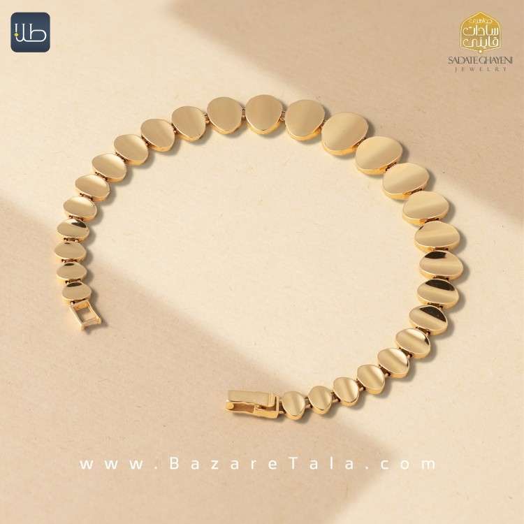 دستبند طلا طرح رولکس (کد 4530)