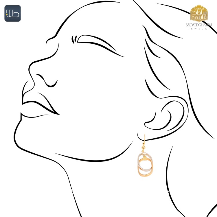 گوشواره طلا هالوی (کد 4309)