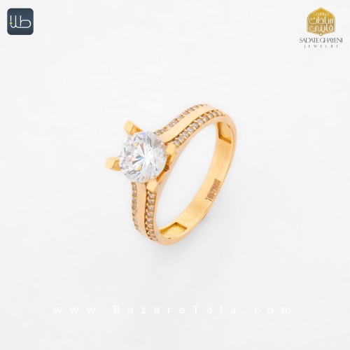 انگشتر طلا سولیتر شرافت (کد 3732)