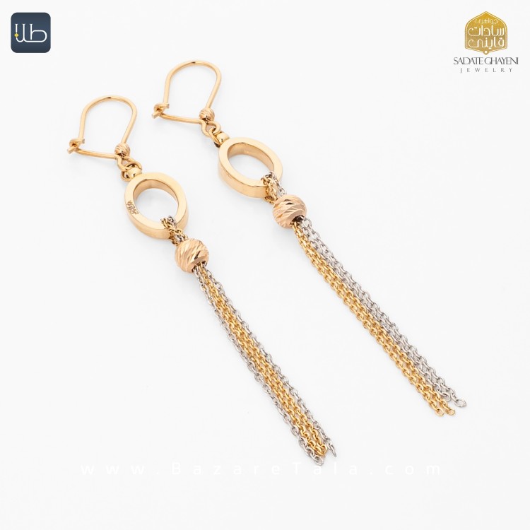گوشواره طلا شال (کد 3853)