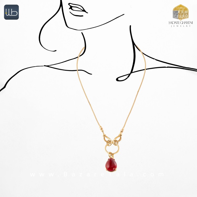 گردنبند طلا آمبر (کد 4449)