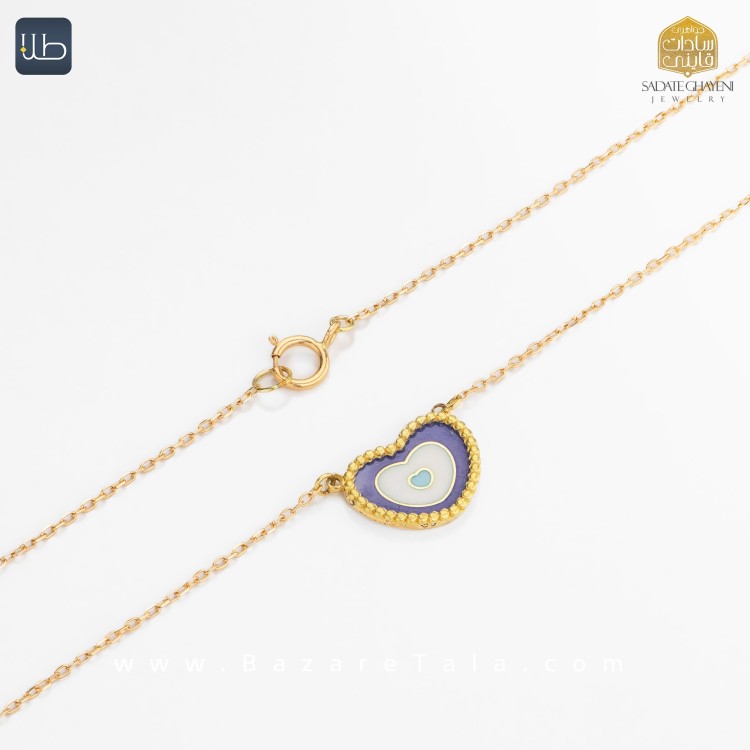 گردنبند طلا طرح قلب (کد 3410)