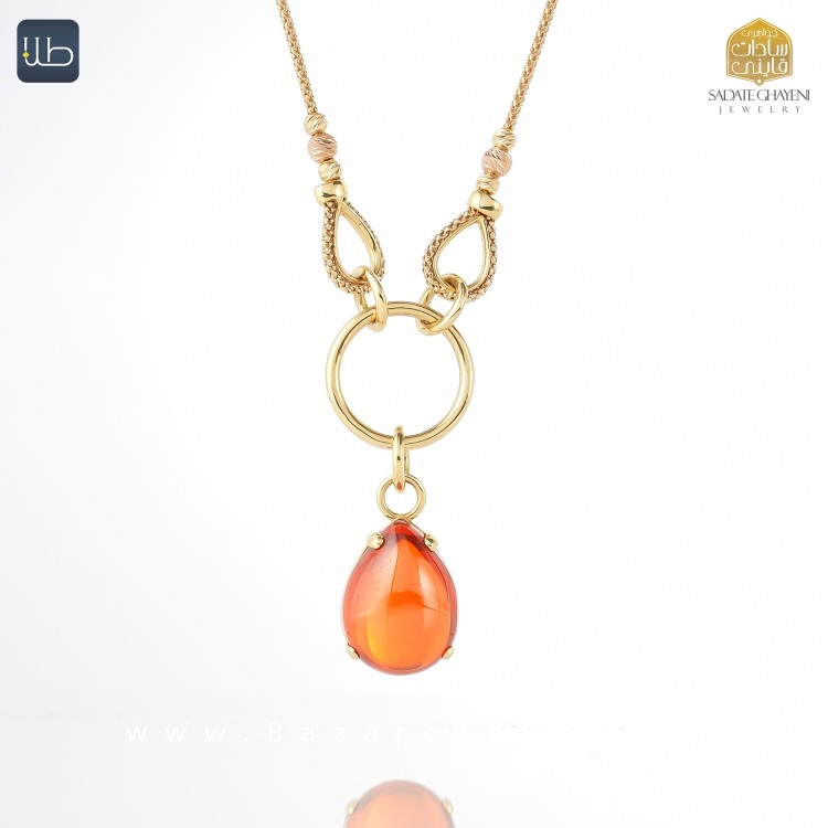 گردنبند طلا آمبر (کد 4449)