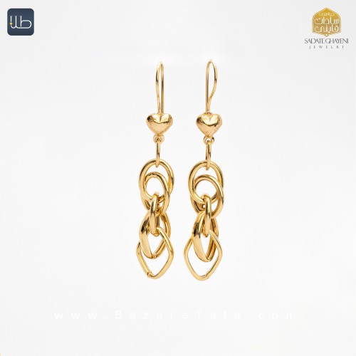 گوشواره طلا آویز درسا (کد 3871)
