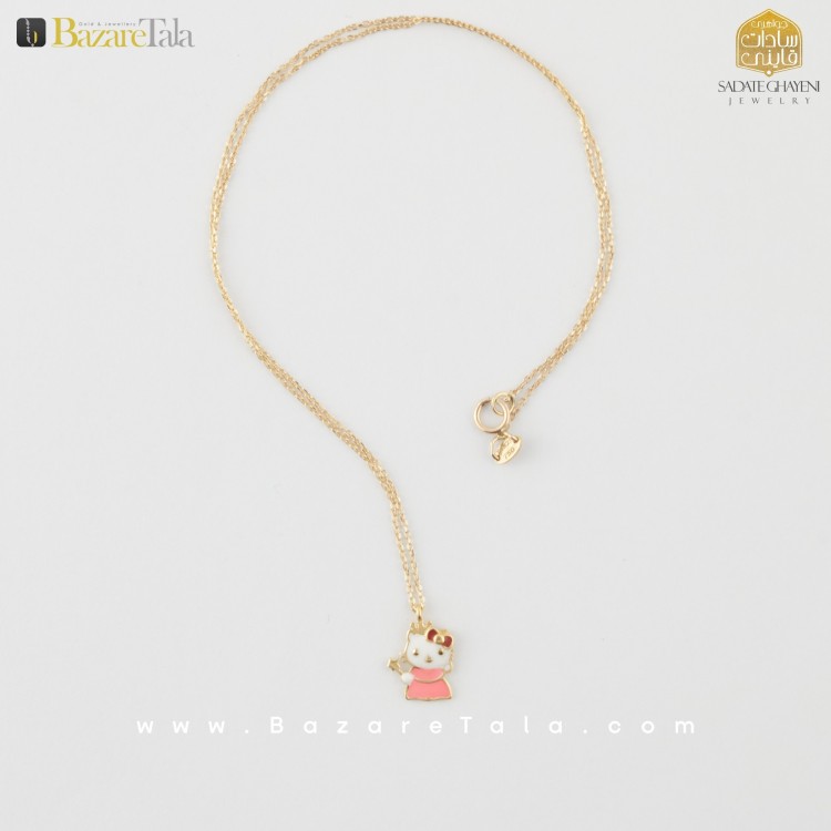 گردنبند طلا طرح کیتی (کد 3968)