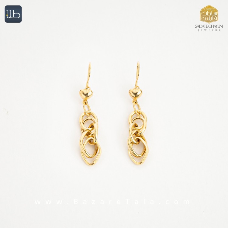 گوشواره طلا آویز درسا (کد 3871)