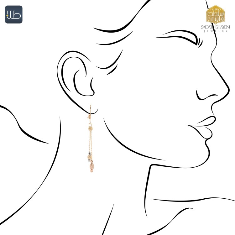 گوشواره طلا دوریکا (کد 3877)
