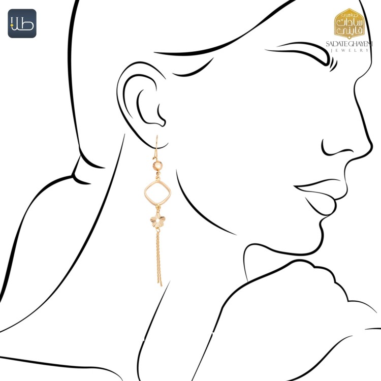 گوشواره طلا نازی (کد 3889)