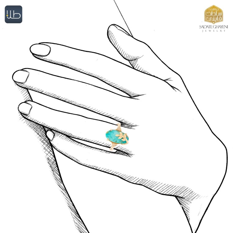 انگشتر طلای فیروزه (کد 4018)