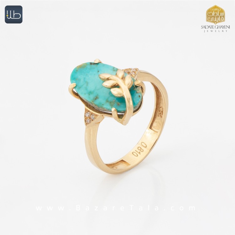 انگشتر طلای فیروزه (کد 4018)