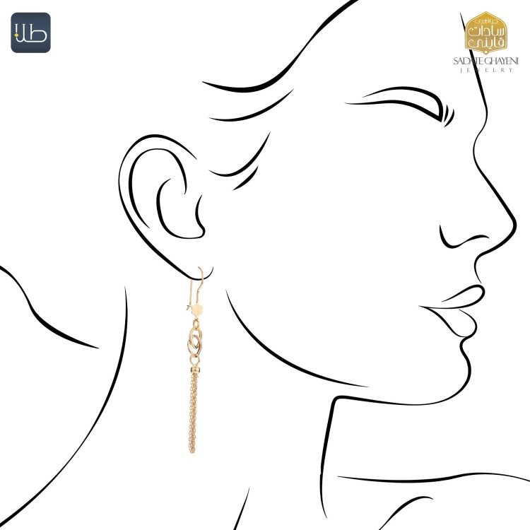 گوشواره طلا ونزو (کد 4460)