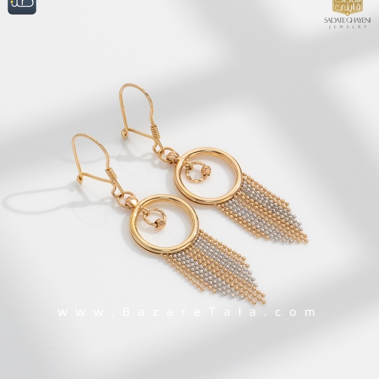 گوشواره طلا توربافت (کد 4307)