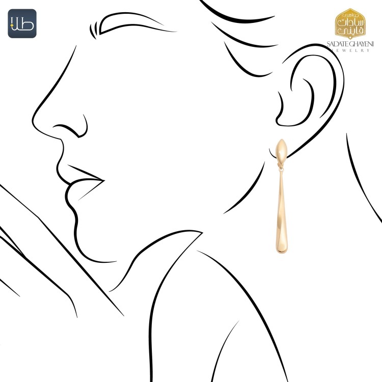گوشواره طلا بنی آکوا (کد 4461)