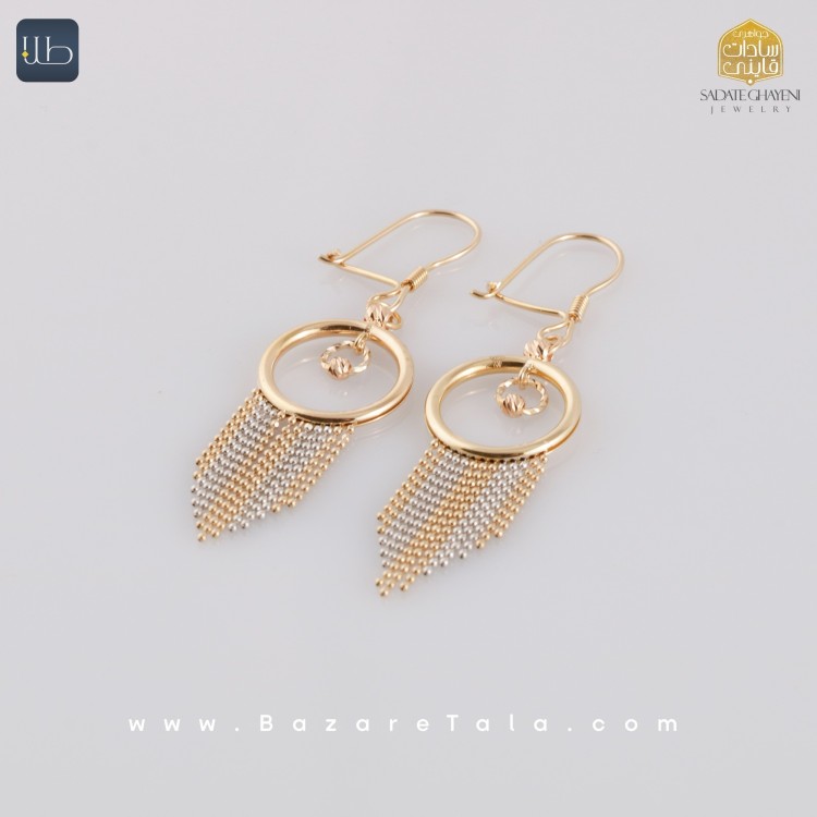 گوشواره طلا توربافت (کد 4307)